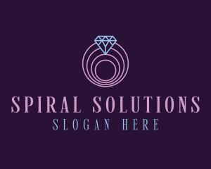 Jewelry Spiral Diamond logo design