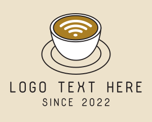 Wifi Internet Cafe Coffee logo
