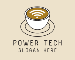 Wifi Internet Cafe Coffee Logo