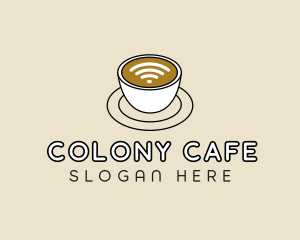 Wifi Internet Cafe Coffee logo design