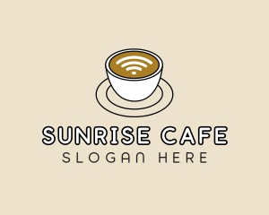 Wifi Internet Cafe Coffee logo design