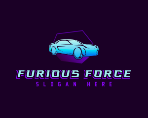 Sedan Car Driving Logo