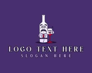 Wine Bottle Glass logo