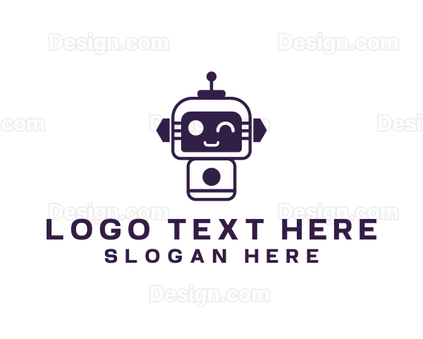 Cute Toy Robot Boy Logo