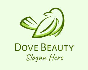 Green Leaf Dove logo design