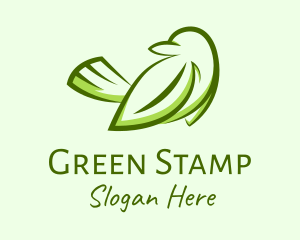 Green Leaf Dove logo design