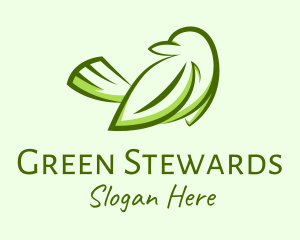 Green Leaf Dove logo design