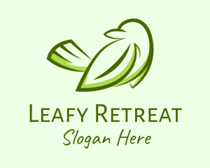 Green Leaf Dove logo design