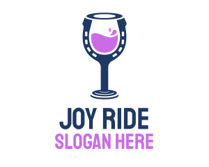 Horseshoe Wine Drink  logo design