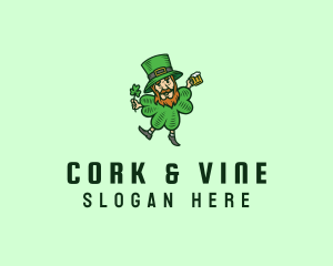 Lucky Leprechaun Shamrock logo design