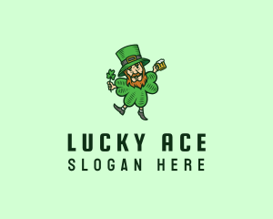 Lucky Leprechaun Shamrock logo design