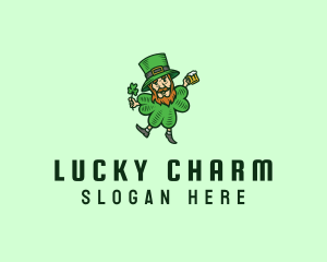 Lucky Leprechaun Shamrock logo