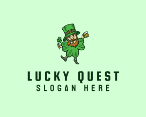 Lucky Leprechaun Shamrock logo design