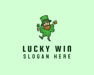 Lucky Leprechaun Shamrock logo design