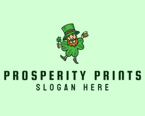 Lucky Leprechaun Shamrock logo