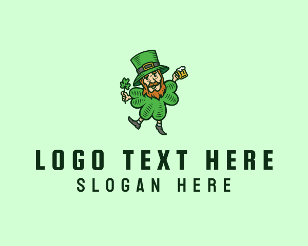 Lucky Leprechaun Shamrock logo