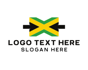 Jamaican Flag Letter X logo
