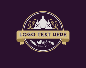 Borobudur Indonesia Landmark logo