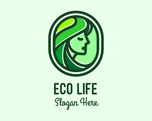 Eco Beauty Girl logo design