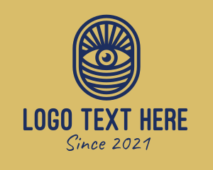 Blue Mayan Eye  logo