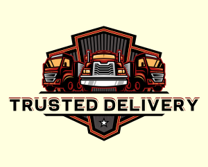 Trailer Truck Cargo logo design