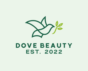 Nature Dove Plant logo design