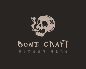 Smoking Skull Cigar logo design