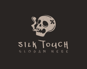 Smoking Skull Cigar logo design