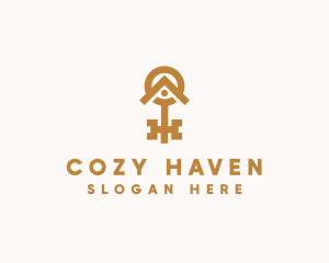 Residential House Key logo design