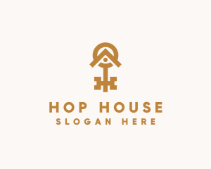 Residential House Key logo design