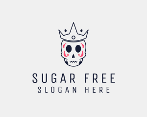 Crown Sugar Skull logo design