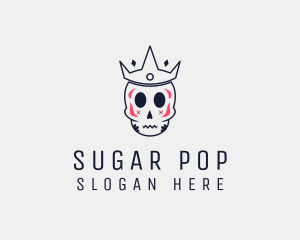 Crown Sugar Skull logo design