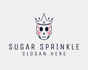 Crown Sugar Skull logo design