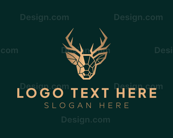 Luxury Geometric Stag Logo