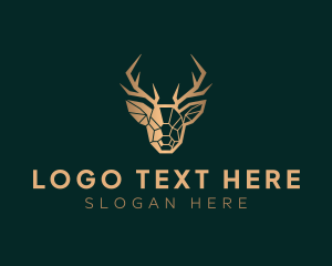 Luxury Geometric Stag logo