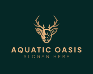 Luxury Geometric Stag logo design