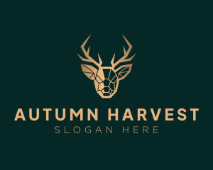 Luxury Geometric Stag logo design