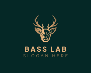 Luxury Geometric Stag logo design