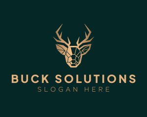 Luxury Geometric Stag logo design