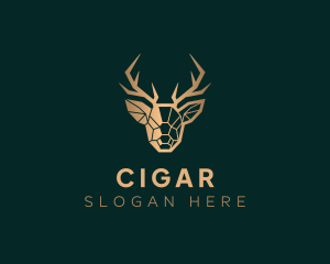 Luxury Geometric Stag logo design