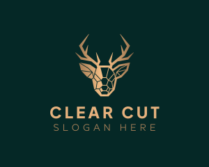 Luxury Geometric Stag logo design