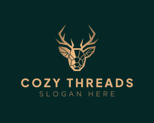 Luxury Geometric Stag logo design