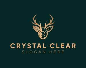 Luxury Geometric Stag logo design