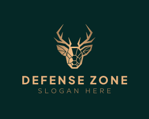 Luxury Geometric Stag logo design