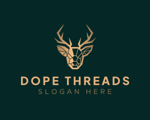 Luxury Geometric Stag logo design