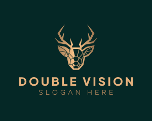 Luxury Geometric Stag logo design