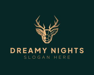 Luxury Geometric Stag logo design