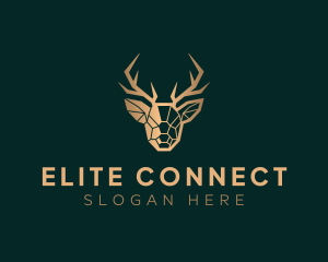 Luxury Geometric Stag logo design