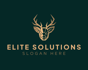 Luxury Geometric Stag logo design