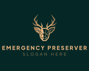 Luxury Geometric Stag logo design